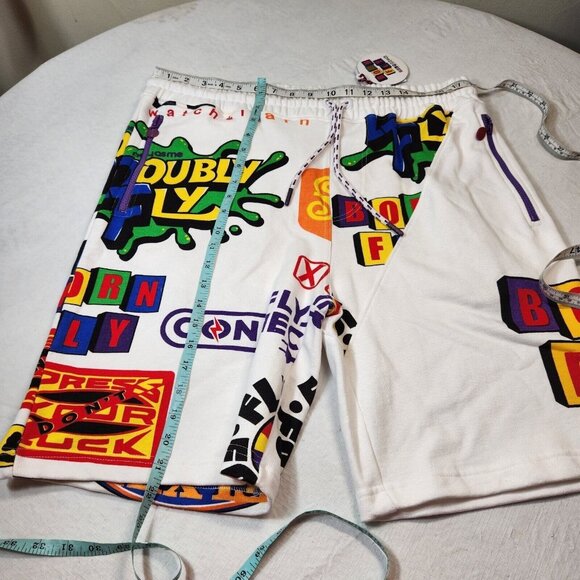 Born Fly Mens Size XL Fly Show Fleece Short Cotton White NWT --15 - Picture 8 of 11